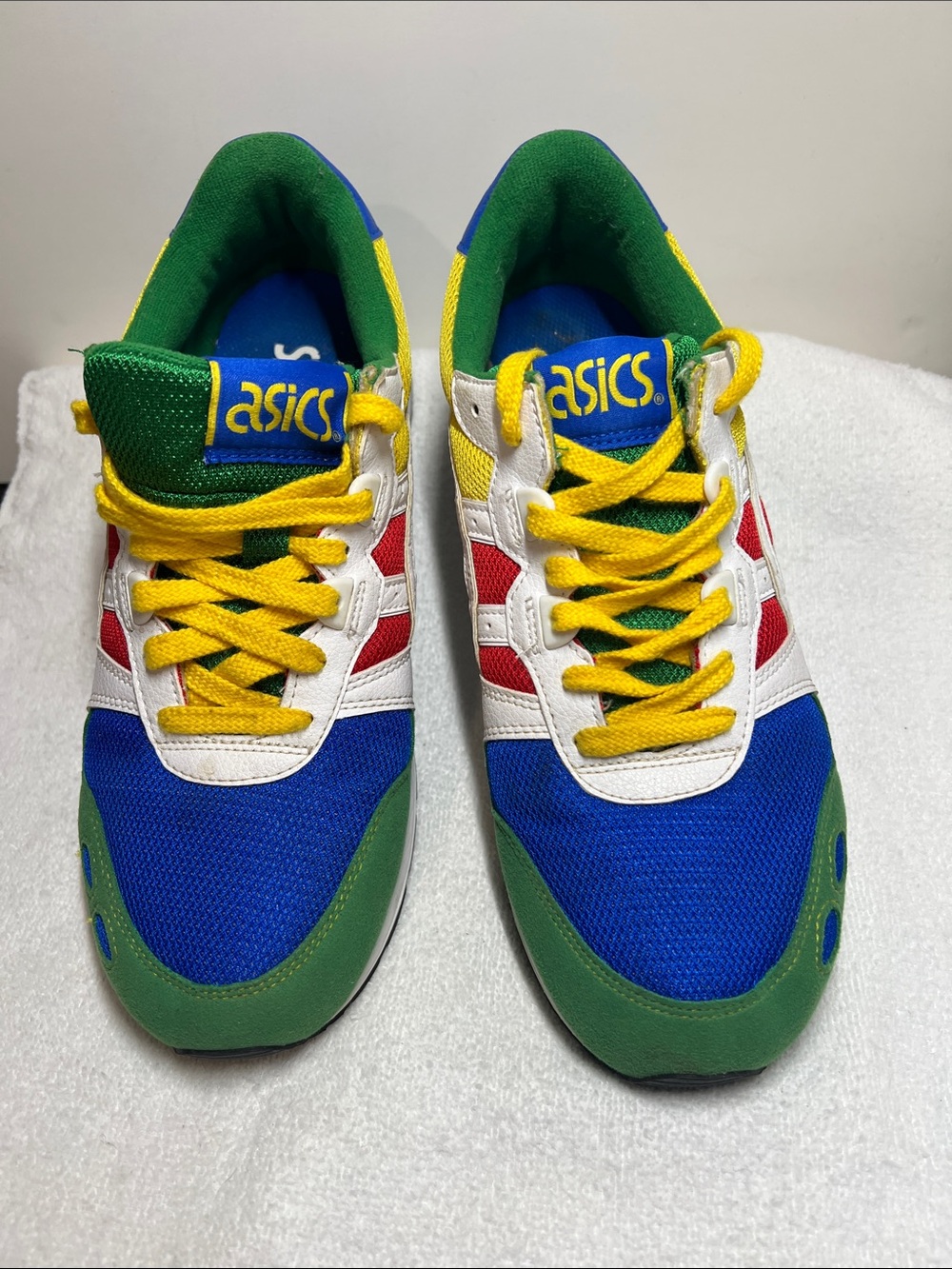 ASICS Men’s Colorblock Sneakers - Blue, Green, Yellow, Red, White